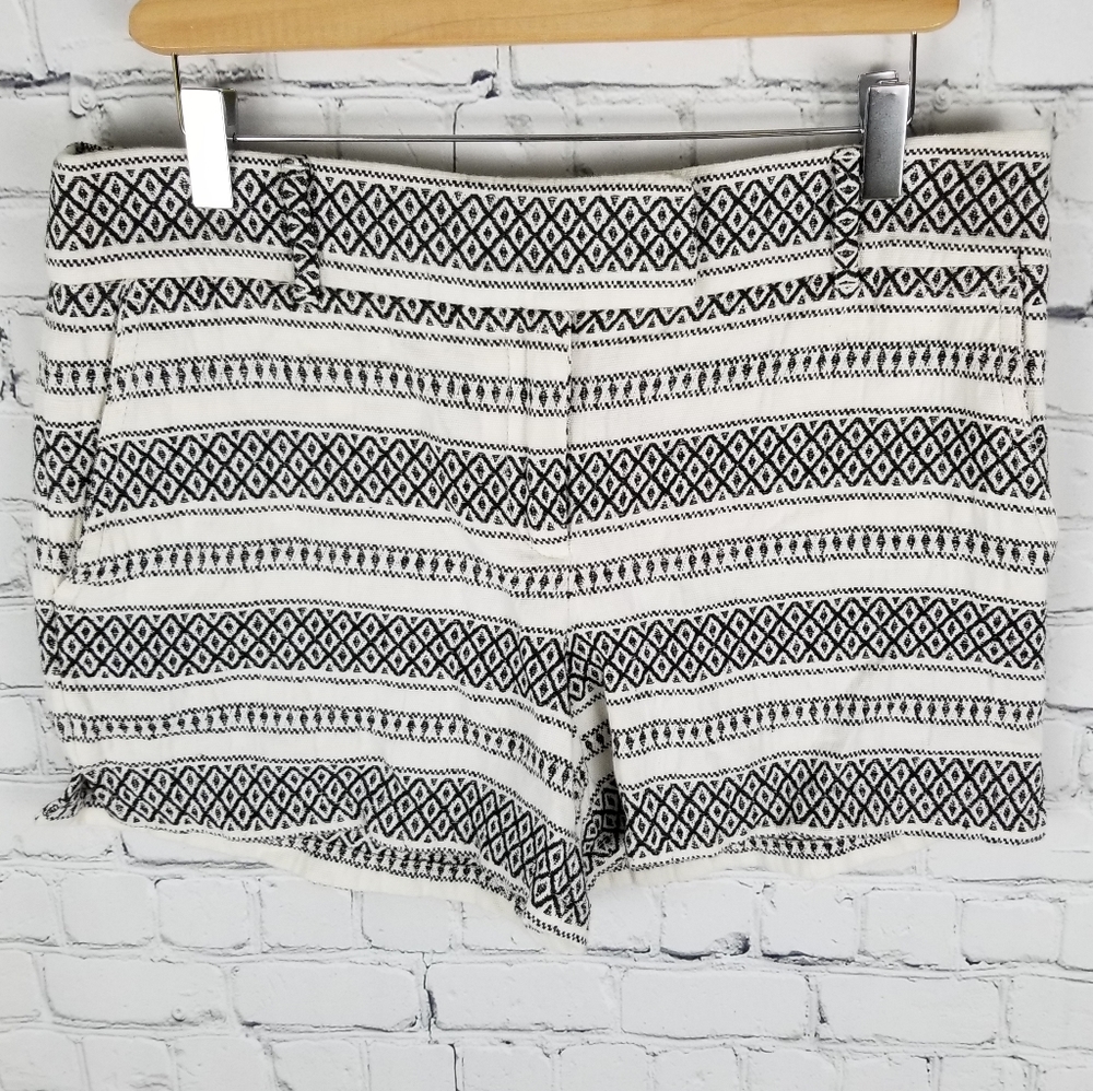 LOFT | stripe diamond pattern cotton knit shorts